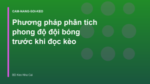 Read more about the article Phương pháp phân tích phong độ đội bóng trước khi đọc kèo