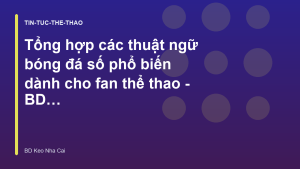 Read more about the article Tổng hợp các thuật ngữ bóng đá số phổ biến dành cho fan thể thao – BD Keo Nha Cai